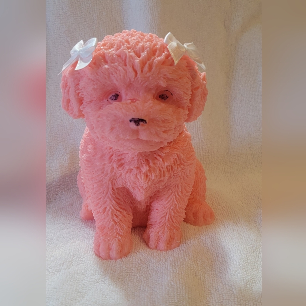 Adorable Pink Dog soap with Bows